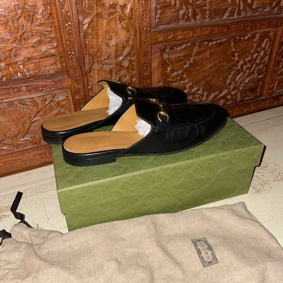 Gucci Princetown Horsebit-detail leather mules Size 39.5 W wornonce with box - Picture 2 of 6
